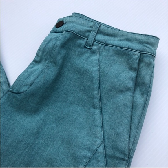 SUPERFINE Teal Union  cropped Pants - Picture 10 of 16